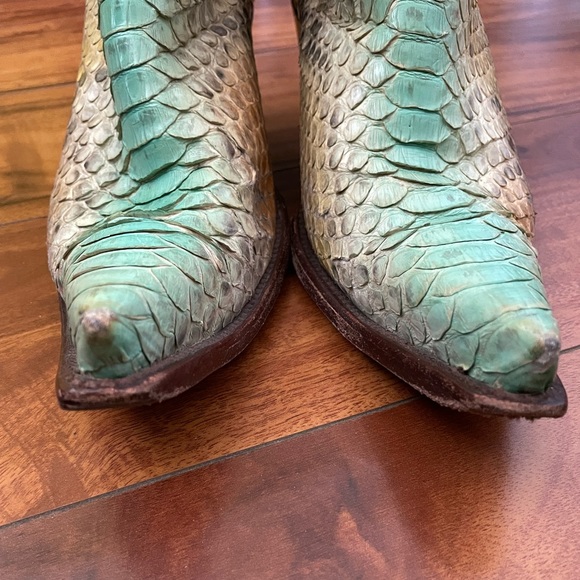 Custom hand dyed Python Cowboy Boots! - Picture 11 of 12